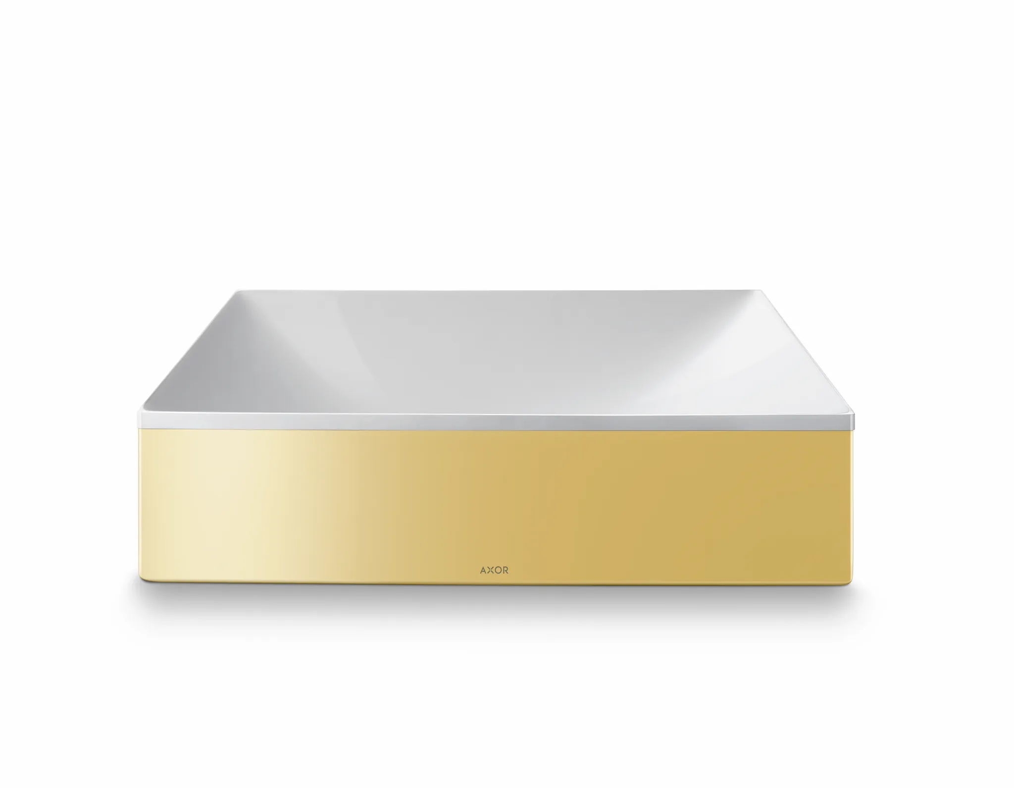 Hansgrohe AXOR Suite Waschbecken & Badewannen Aufsatzwaschtisch 400⁄400 ohne Hahnloch und Überlauf, Polished Gold Optic