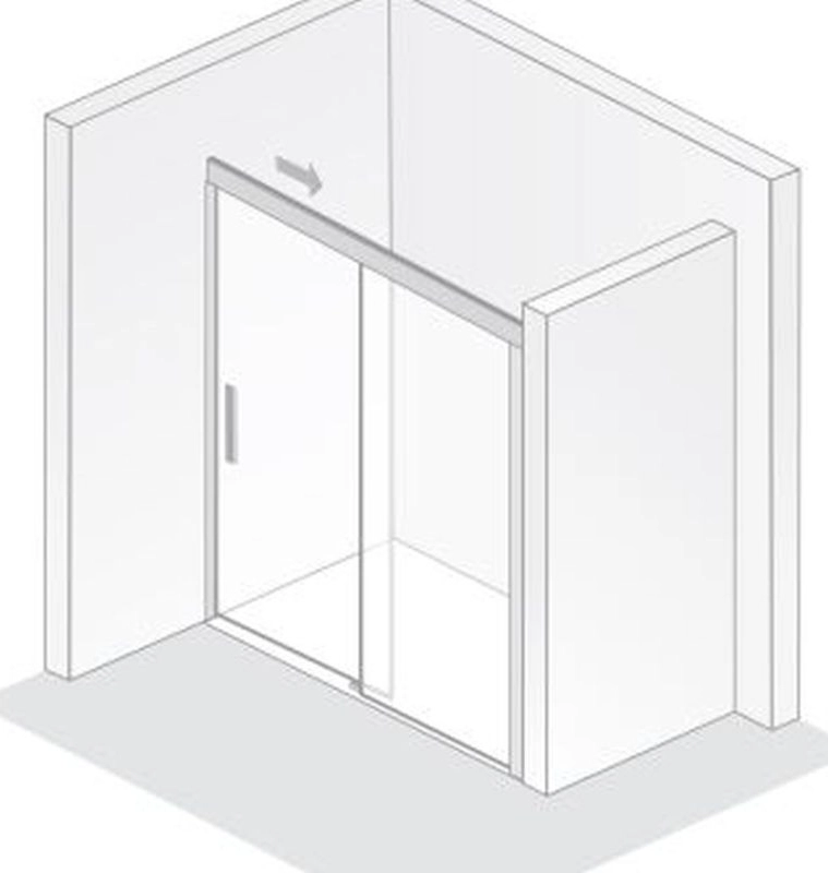 HSK teilgerahmte Duschabtrennung Schiebetür 2-teilig „Atelier Plan“ 100 cm Glas Klar hell, Profile Chromoptik (Alu Hochglanz poliert) HSK teilgerahmte Duschabtrennung Schiebetür 2-teilig „Atelier Plan“ 100 cm Glas Klar hell, Profile Chromoptik (Alu Hochglanz poliert)