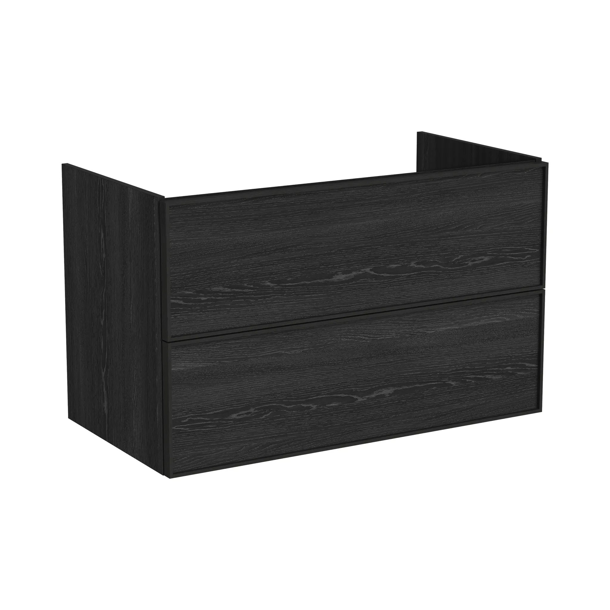 VitrA New Metropole Edge Waschtischunterschrank, 98 x 52 x 60 cm, Eiche Schwarz