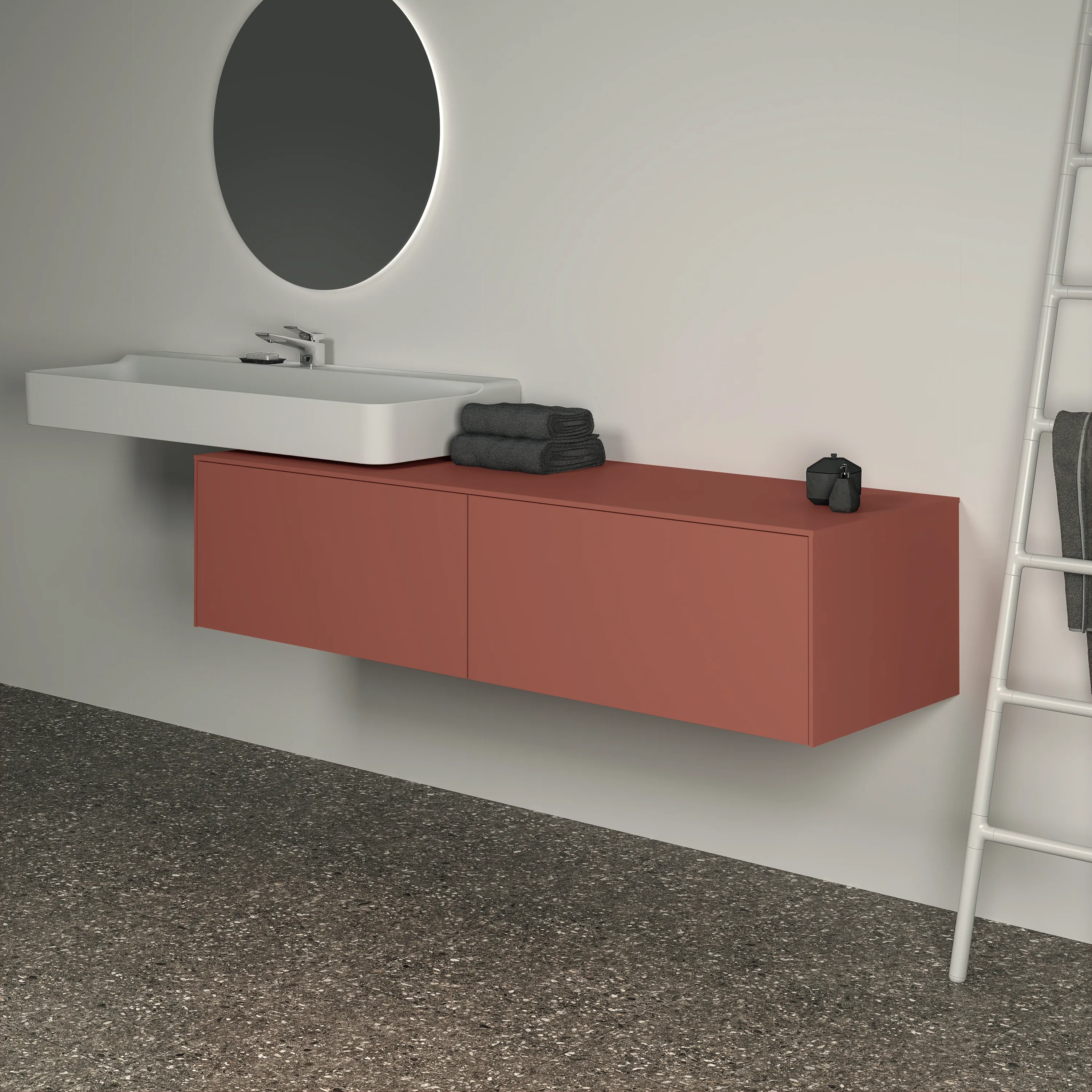 Ideal Standard Waschtischunterschrank Conca, 2 Auszüge, ohne Ausschnitt, 1587x505x370 mm, Sunset Ideal Standard Waschtischunterschrank Conca, 2 Auszüge, ohne Ausschnitt, 1587x505x370 mm, Sunset