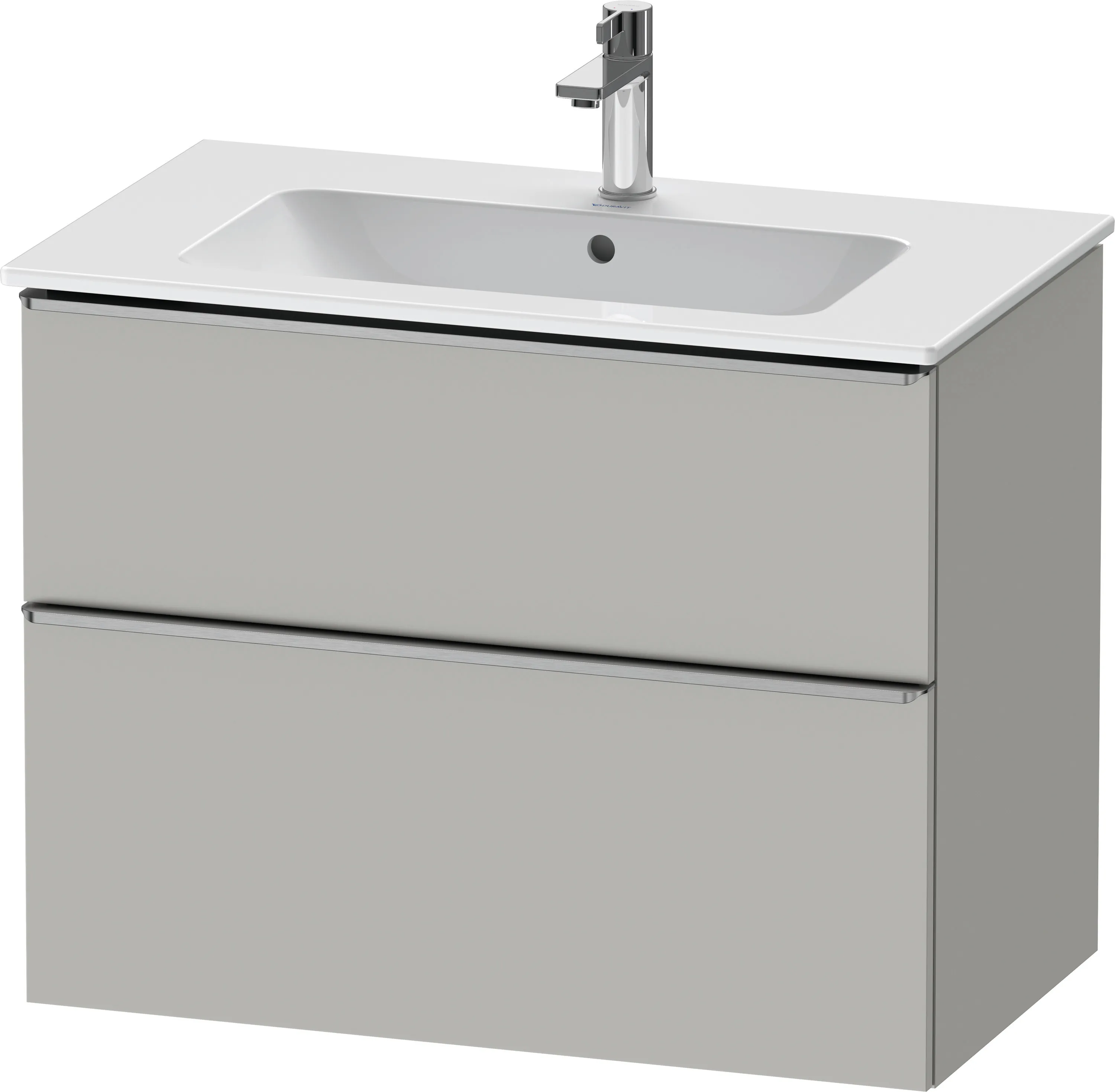 Duravit Waschtischunterschrank wandhängend „D-Neo“ 81 × 62,5 × 46,2 cm in Betongrau Matt