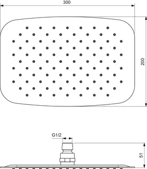 Ideal Standard IdealRain Luxe 300x200mm Edelstahl poliert Ideal Standard IdealRain Luxe 300x200mm Edelstahl poliert