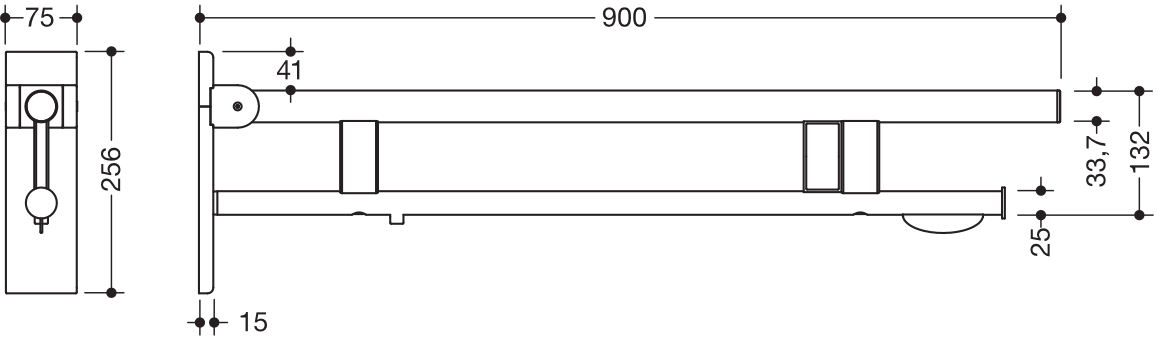 HEWI Stützklappgriff „System 900“