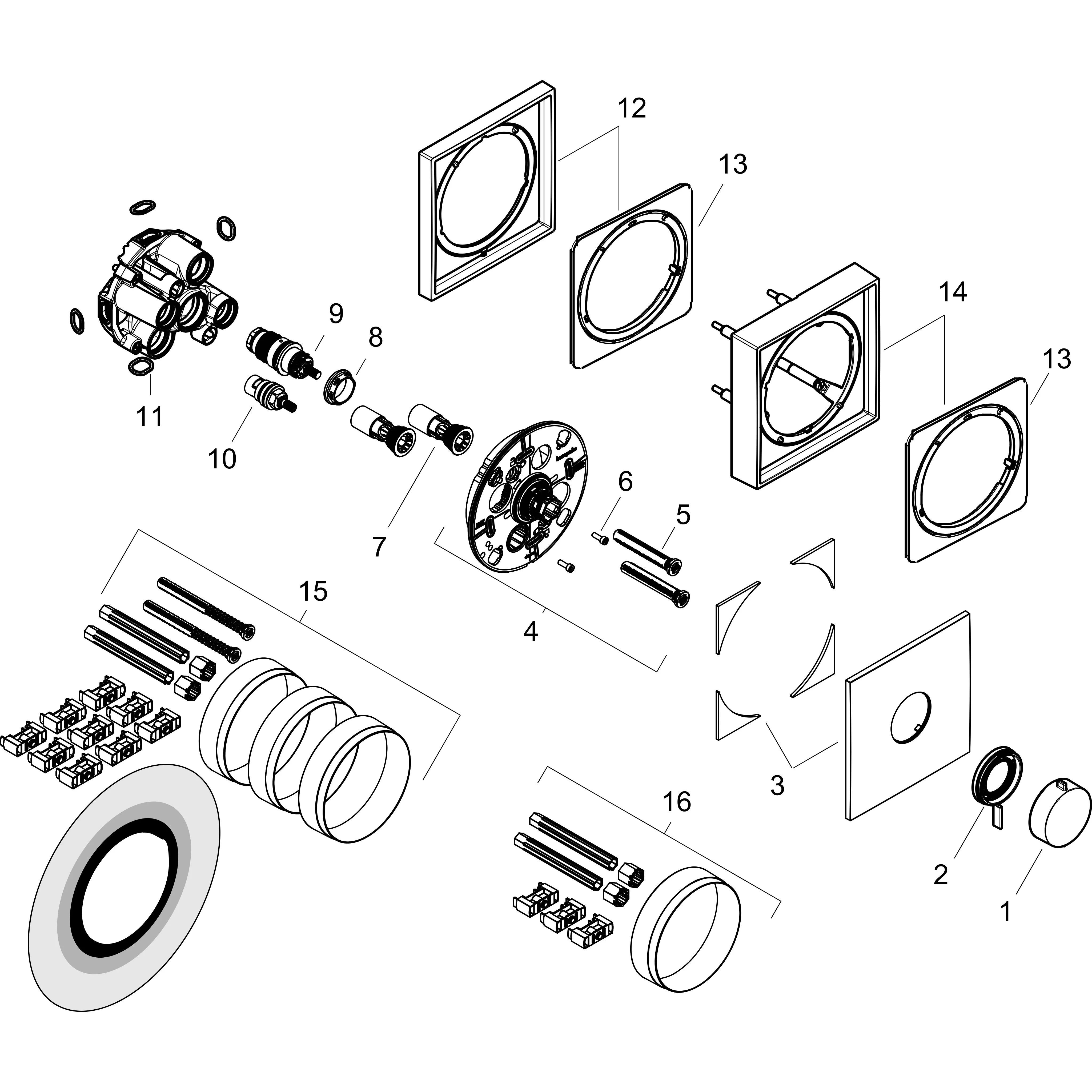 Hansgrohe Ecostat Comfort E Thermostat Unterputz, 1 Verbraucher, Mattweiß Hansgrohe Ecostat Comfort E Thermostat Unterputz, 1 Verbraucher, Mattweiß
