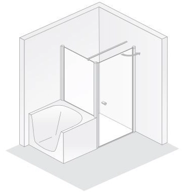HSK teilgerahmte verkürzte Seitenwand „Exklusiv 2.0“ Glas Chinchilla, Profile Chromoptik (Alu Hochglanz poliert), für #Türbreite#, B: 900 mm H: 1750 mm HSK teilgerahmte verkürzte Seitenwand „Exklusiv 2.0“ Glas Chinchilla, Profile Chromoptik (Alu Hochglanz poliert), für #Türbreite#, B: 900 mm H: 1750 mm