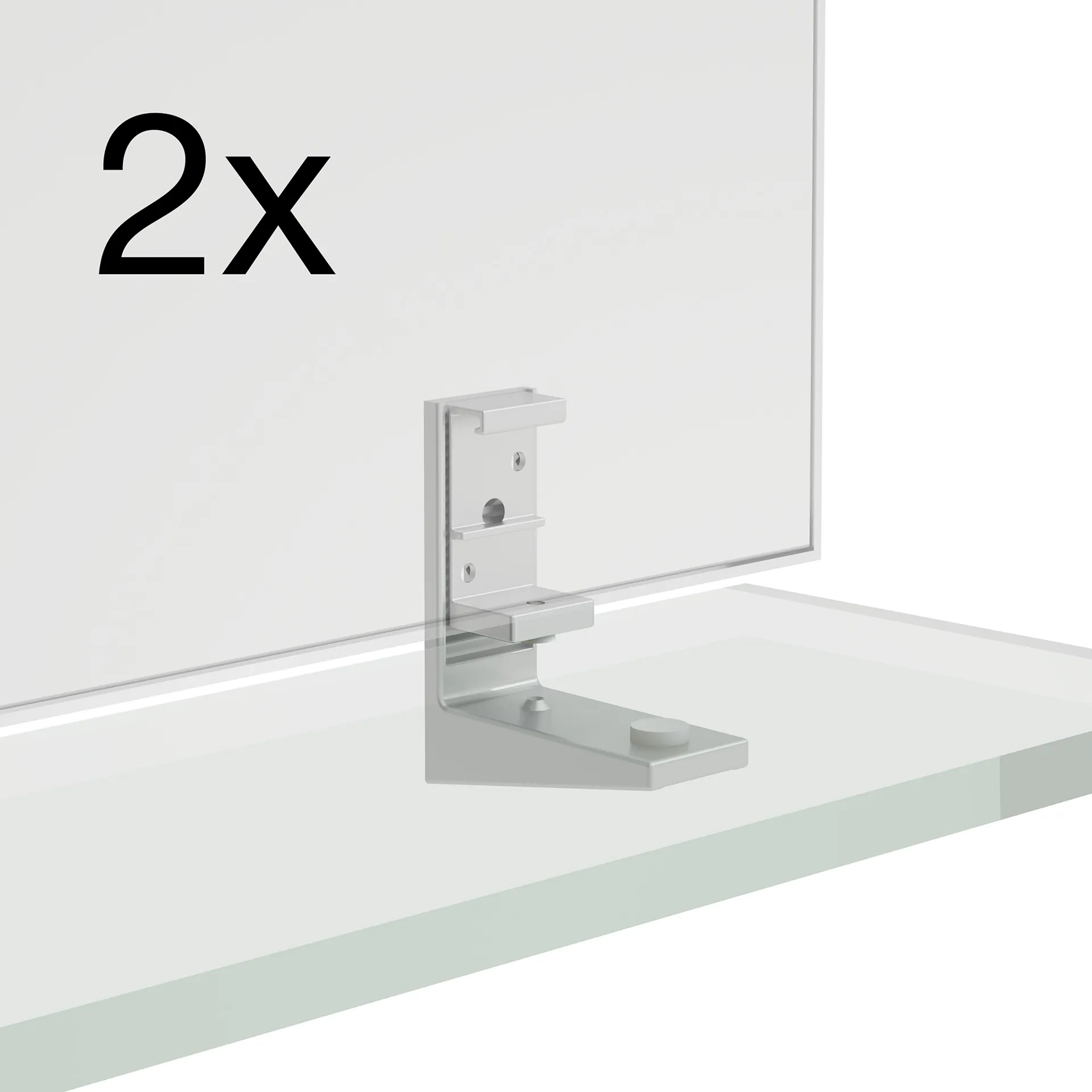 Laufen FRAME 25 Spiegelfixierungsadapter 2St. silbereloxiert Laufen FRAME 25 Spiegelfixierungsadapter 2St. silbereloxiert