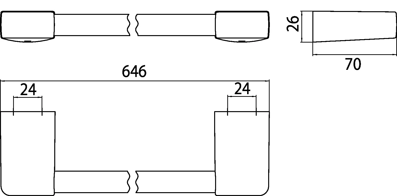 emco trend Badetuchhalter, rund, 600mm, chrom emco trend Badetuchhalter, rund, 600mm, chrom