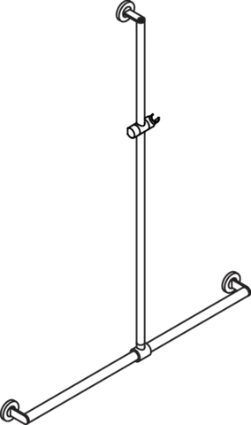 HEWI Haltegriff pulverbeschichtet „System 900“ in Schwarz tiefmatt / Chrom HEWI Haltegriff pulverbeschichtet „System 900“ in Schwarz tiefmatt / Chrom