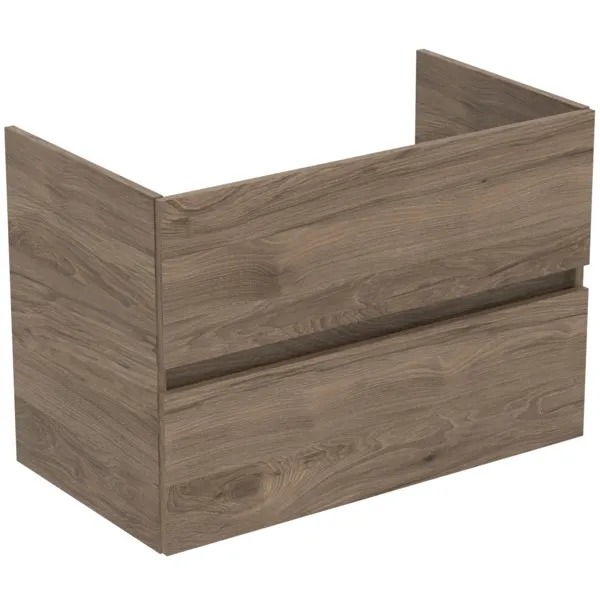 Möbelpaket Eurovit+ mit Waschtisch 81cm Weiß und Unterschrank 80cm 2 Auszüge Hochglanz grau lackiert