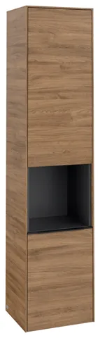 Villeroy & Boch Hochschrank mit offenem Fach „Subway 3.0“ 40 × 171 × 36,2 × 36,2 cm 2 Türen, 1 × offenes Fach, 2 × fixer Fachboden, Anschlag: rechts, 3 × Glasfachboden, 2 Türen, Anschlag rechts