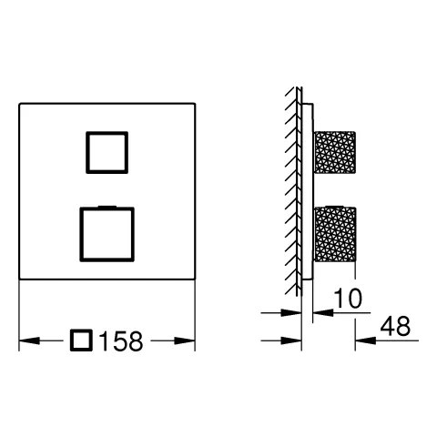 Grohe Allure Brilliant Thermostat-Brausebatterie mit integrierter 2-Wege-Umstellung, chrom Grohe Allure Brilliant Thermostat-Brausebatterie mit integrierter 2-Wege-Umstellung, chrom