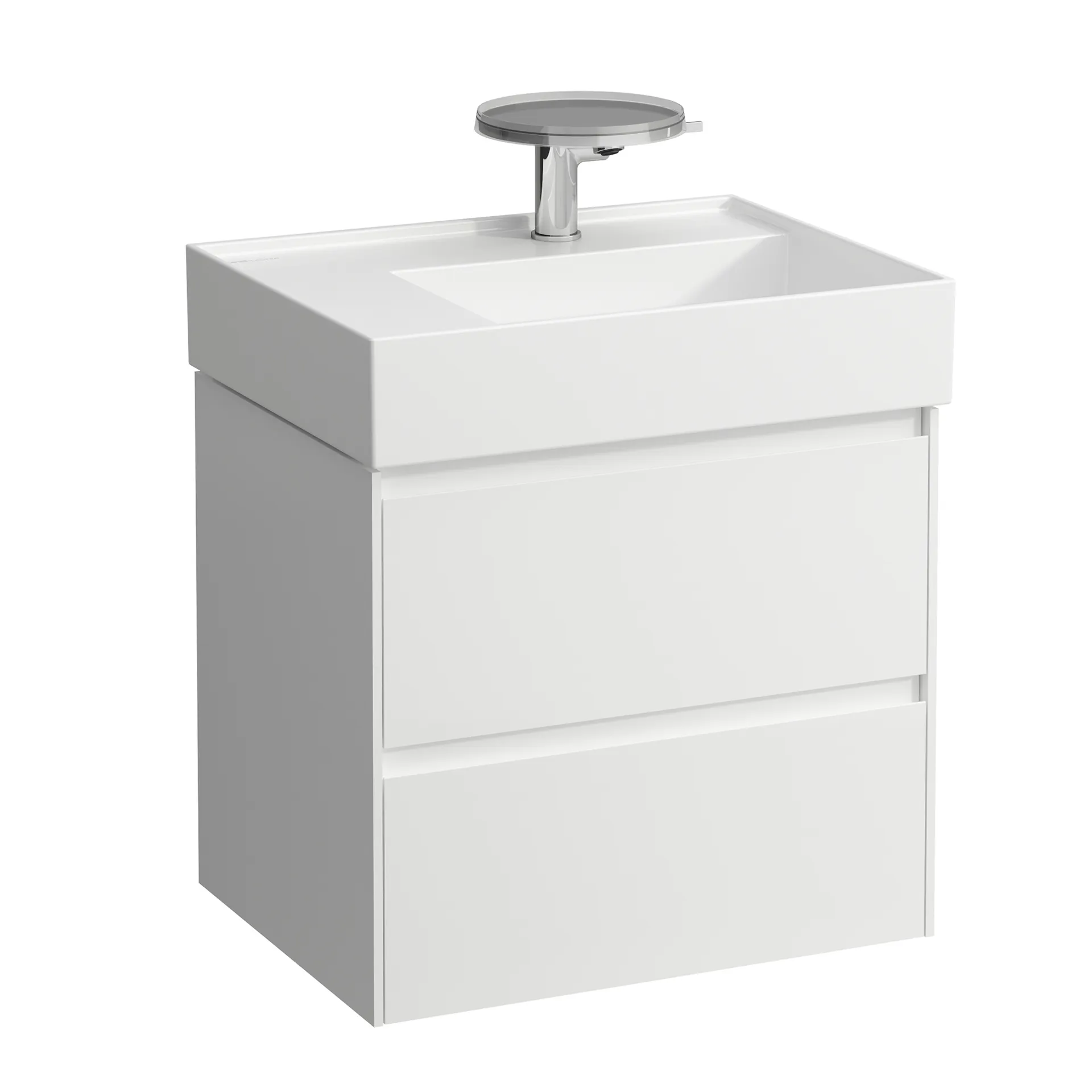 Laufen Waschtischunterbau LANI 448x584x515, 2 Schubladen, integrierte Griffleiste, Vollauszug, Soft-Close, für Waschtisch Kartell Laufen H810335, weiß matt Laufen Waschtischunterbau LANI 448x584x515, 2 Schubladen, integrierte Griffleiste, Vollauszug, Soft-Close, für Waschtisch Kartell Laufen H810335, weiß matt