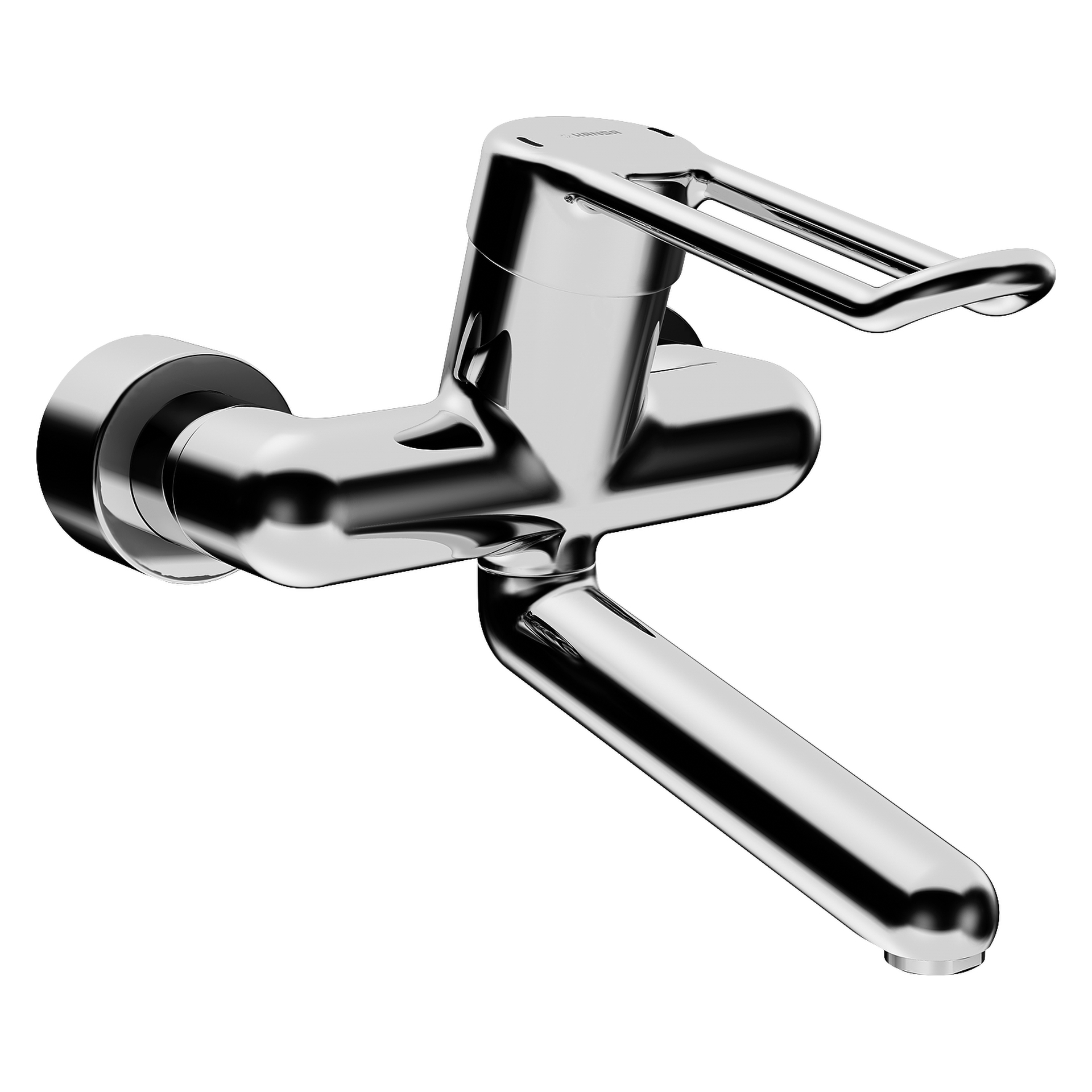 Einhand-Waschtischarmatur Bedienungshebel lang „Medipro“ Ausladung 246 mm in Chrom Einhand-Waschtischarmatur Bedienungshebel lang „Medipro“ Ausladung 246 mm in Chrom
