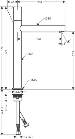 Hansgrohe AXOR Uno Einhebel-Waschtischmischer 260, Chrom Hansgrohe AXOR Uno Einhebel-Waschtischmischer 260, Chrom