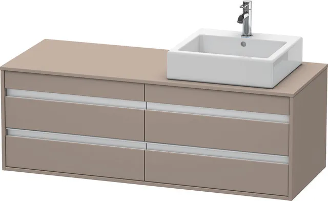 Duravit Waschtischunterschrank wandhängend „Ketho“ 140 × 49,6 × 55 cm Basalt Matt Duravit Waschtischunterschrank wandhängend „Ketho“ 140 × 49,6 × 55 cm Basalt Matt