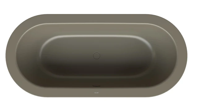 Bette BetteSilhouette Badewanne Oval Starlet Graphite 1850x850x420 mm Freistehend 2-Sitzer Schürzen-Badewanne glasierter Titan-Stahl