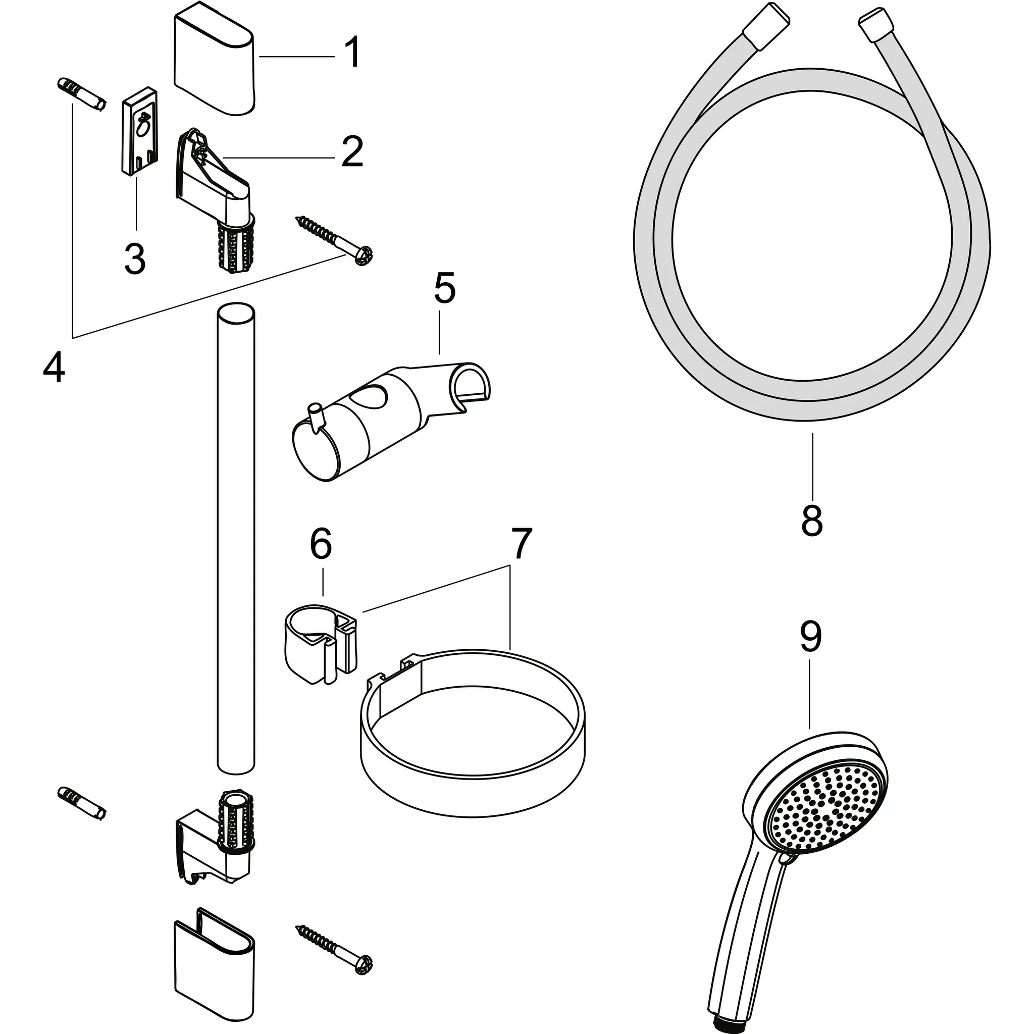 Hansgrohe Croma 100 Brauseset Vario, 90 cm Stange, Chrom Hansgrohe Croma 100 Brauseset Vario, 90 cm Stange, Chrom
