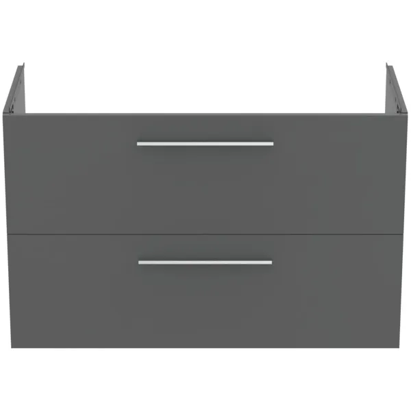 Ideal Standard i.life A Möbelwaschtischunterschrank 1000x440x630 mm Quarzgrau matt 2 Auszüge Softclose wandhängend