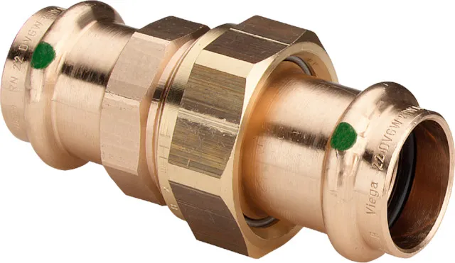 „Sanpress“ Verschraubung mit 2 Muffen 42 mm „Sanpress“ Verschraubung mit 2 Muffen 42 mm