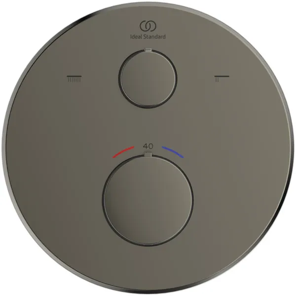 Ideal Standard Badethermostat Ceratherm T100 Unterputz Rosette 163 mm Magnetic Grey
