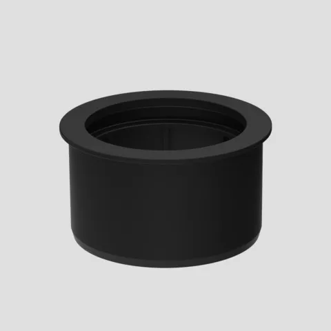 Übergangsmuffe DN90/DN100 schwarz Übergangsmuffe DN90/DN100 schwarz