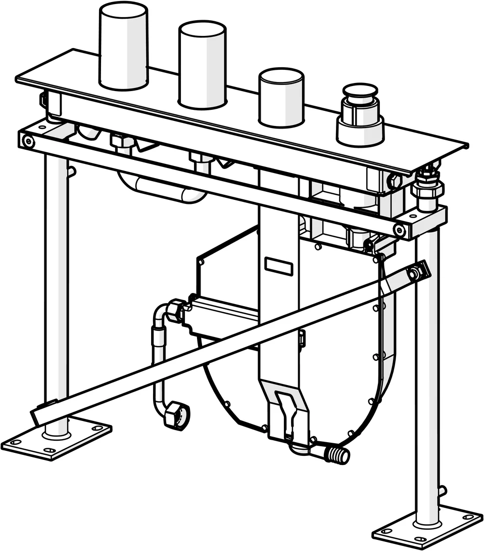 HansaCOMPACT UP-Rohbauset Bade- und Brausearmatur 4.0 Kartusche 5302 DN20, Wannenarmatur