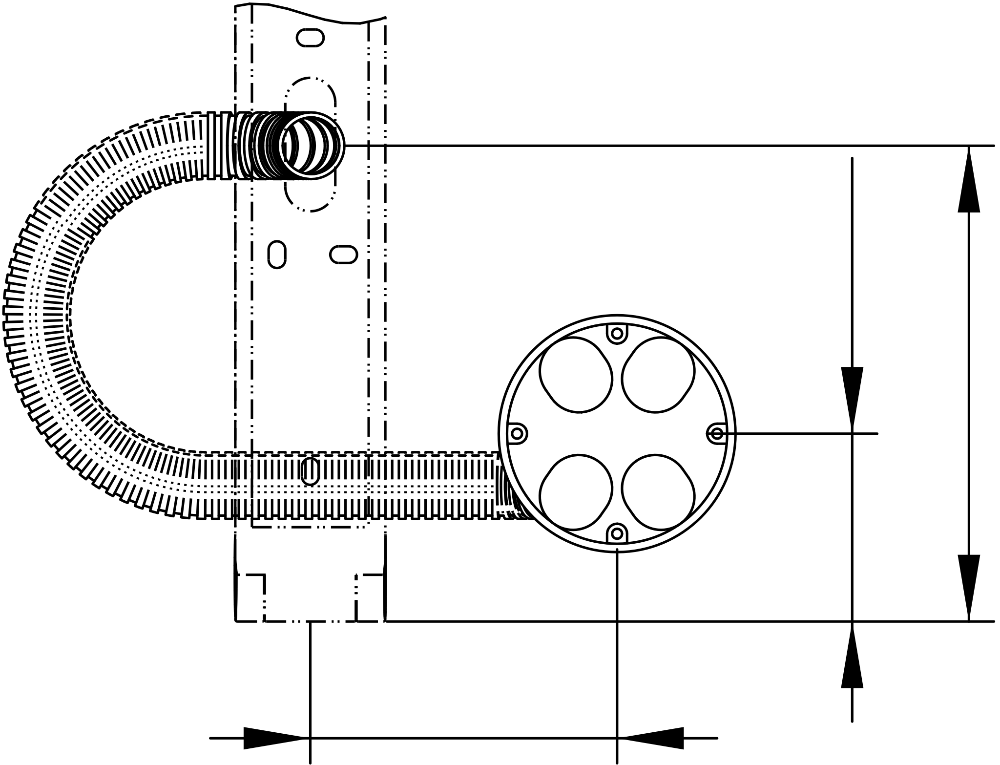 Kosmetikspiegel 17699000001 Rohbau-Set mit Wandanschlußdose für Hohlwandmontage 800 mm