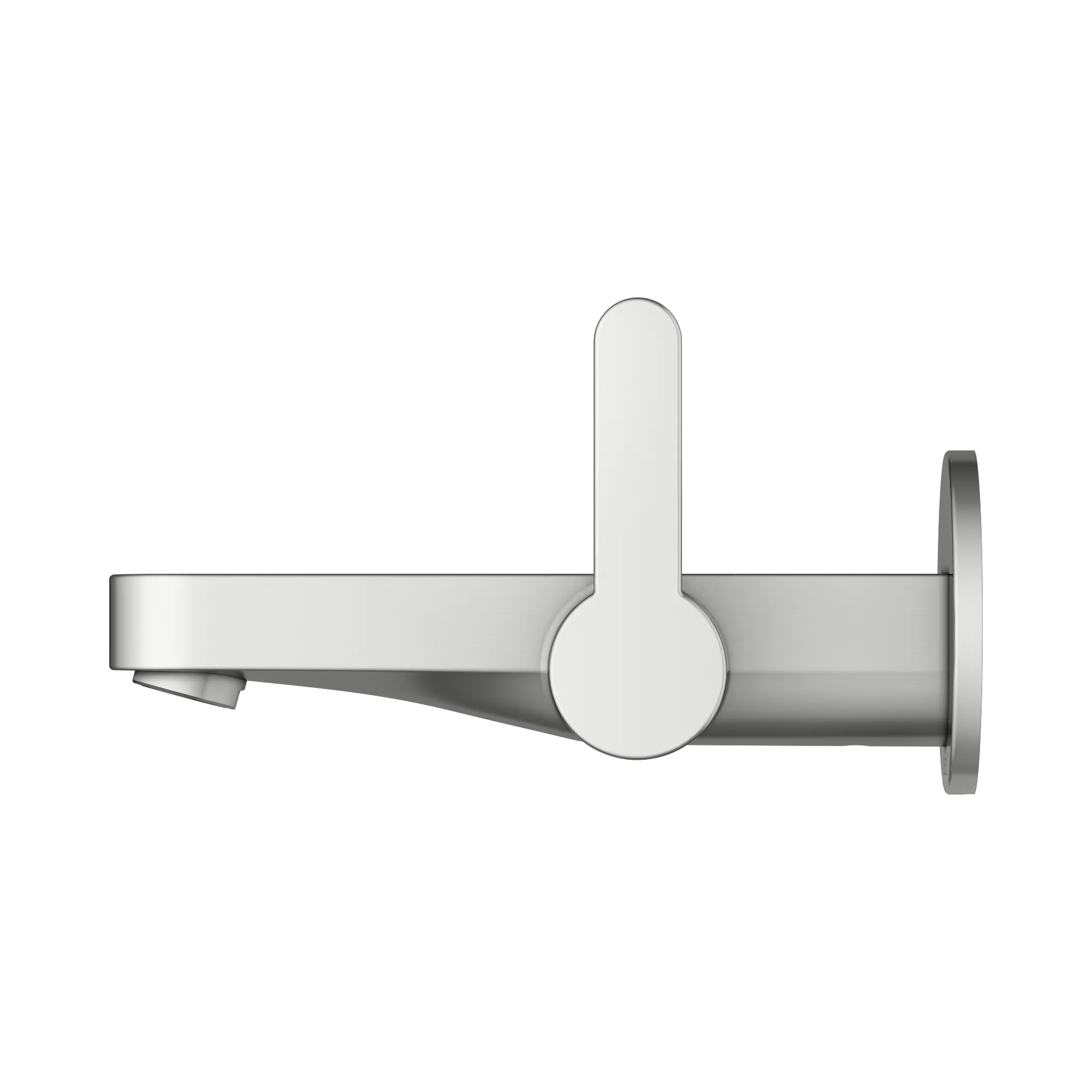 KEUCO IXMO Einhebel-Waschtischmischer Unterputz 1 Loch IXMO Flat für Wandmontage, rund Ausladung 165 mm/IXMO Flat Edelstahl-finish