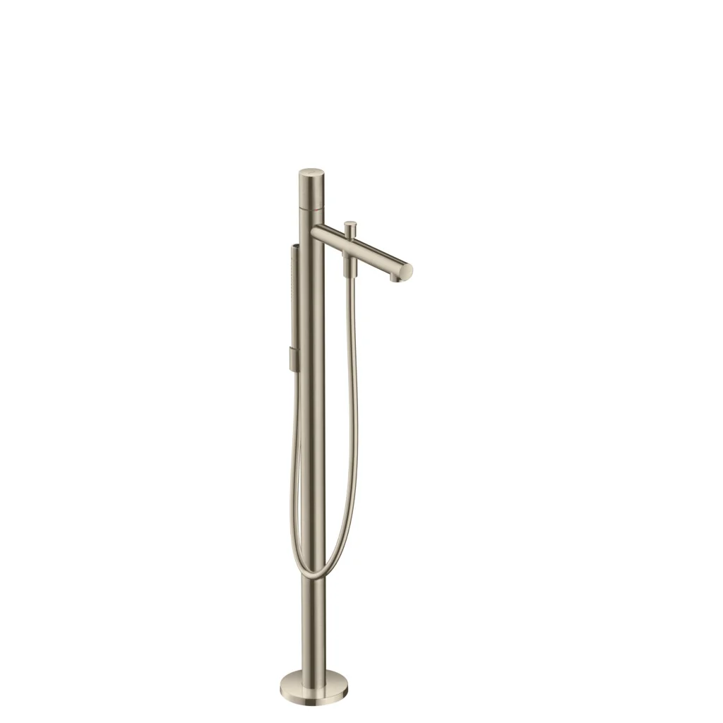 Hansgrohe AXOR Uno Einhebel-Wannenmischer bodenstehend, Brushed Nickel, Ausladung 244 mm