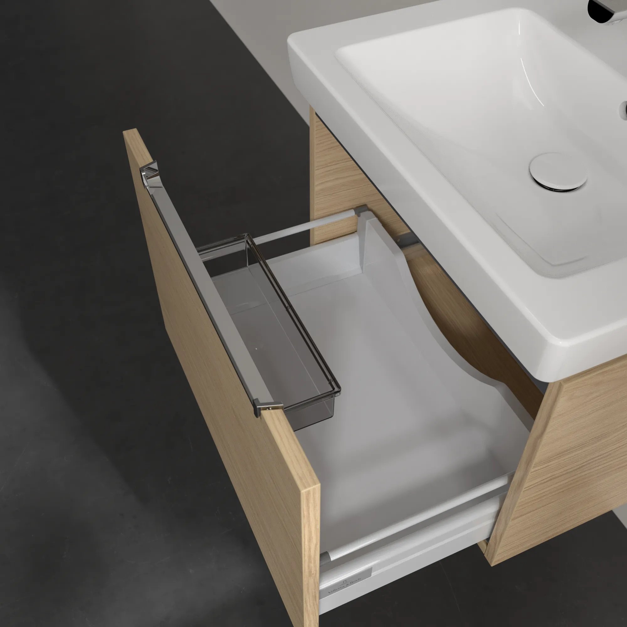 Villeroy & Boch Waschtischunterschrank „Subway 2.0“ 587 × 420 × 454 mm Nordic Oak, für Becken mittig, ohne Beleuchtung Villeroy & Boch Waschtischunterschrank „Subway 2.0“ 587 × 420 × 454 mm Nordic Oak, für Becken mittig, ohne Beleuchtung