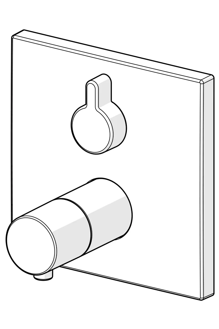 HansaVAROX Duscharmatur Wandmontage, Thermostat, Chrom HansaVAROX Duscharmatur Wandmontage, Thermostat, Chrom
