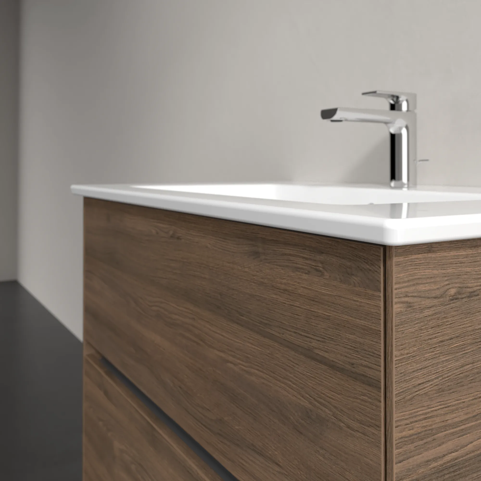Villeroy & Boch Waschbeckenunterschrank Collaro C14400, Arizona Oak, 761x610x480 mm, 2 Auszüge mit SoftClosing, Wandmontage