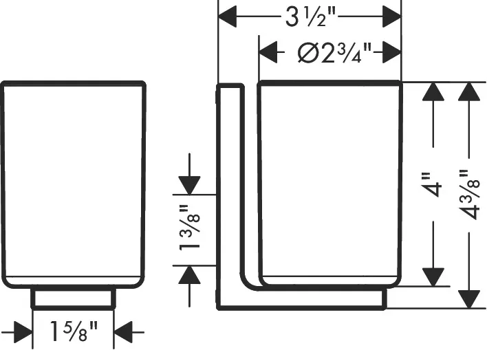 AXOR Universal Rectangular Zahnputzbecher Chrom AXOR Universal Rectangular Zahnputzbecher Chrom