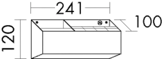 burgbad Zubehör Stiftebox ACHS024, dunkelgrau pulverbeschichtet, Maße: H 120 mm x B 241 mm x T 100 mm burgbad Zubehör Stiftebox ACHS024, dunkelgrau pulverbeschichtet, Maße: H 120 mm x B 241 mm x T 100 mm