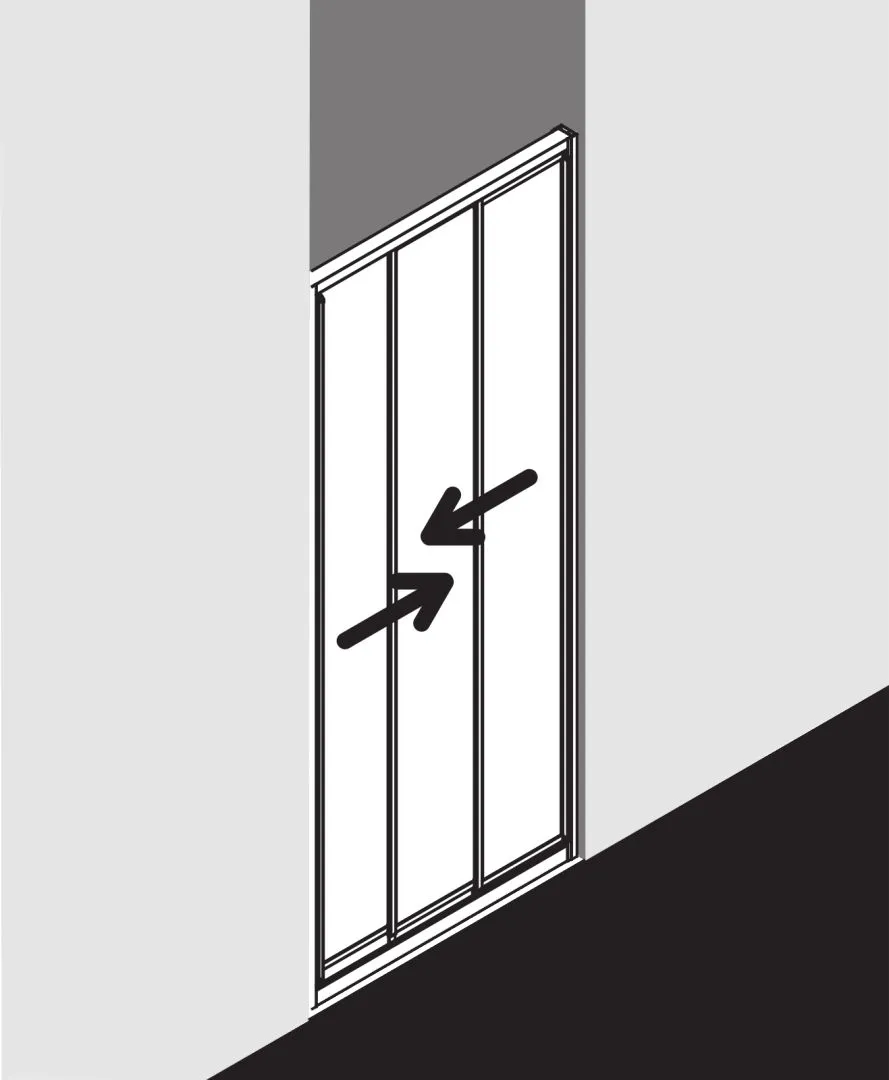 Kermi Duschtür Gleittür 3-teilig für Nische und Ecke „IBIZA 2000“ 200 cm Glas SR Opaco, Profile Silber Mattglanz, Anschlag links und rechts, Schiebetür dreiteilig Kermi Duschtür Gleittür 3-teilig für Nische und Ecke „IBIZA 2000“ 200 cm Glas SR Opaco, Profile Silber Mattglanz, Anschlag links und rechts, Schiebetür dreiteilig