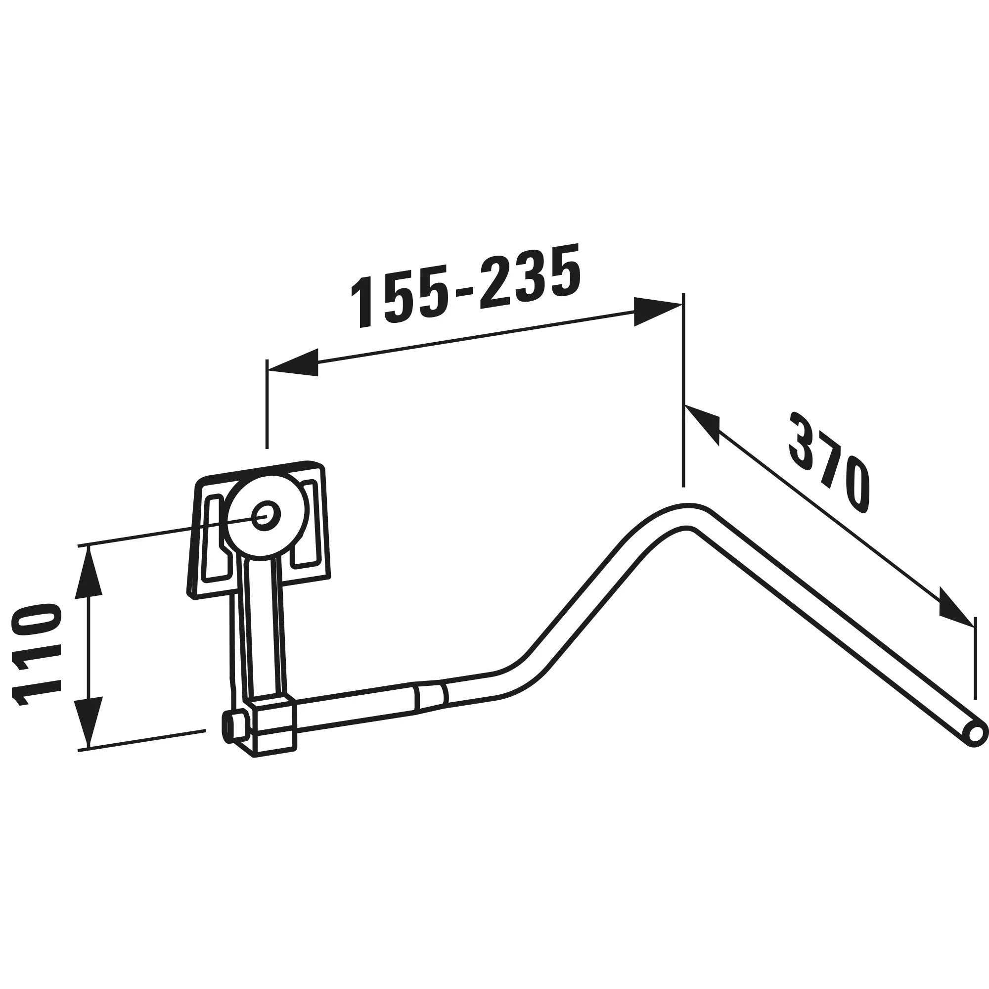 Laufen LANI Handtuchhalter lateral rechts, schwarz matt, max. 5 kg Belastung Laufen LANI Handtuchhalter lateral rechts, schwarz matt, max. 5 kg Belastung