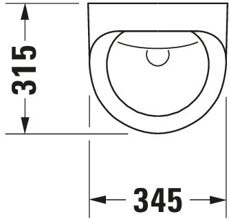 Urinal Utronic, Zulauf von hinten für Netzanschluss, ohne Fliege, weiß