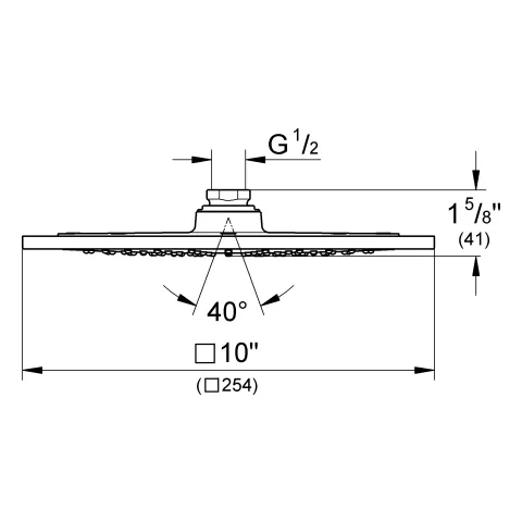 Grohe Rainshower Aqua 10″ Kopfbrause 1 Strahlart chrom Grohe Rainshower Aqua 10″ Kopfbrause 1 Strahlart chrom