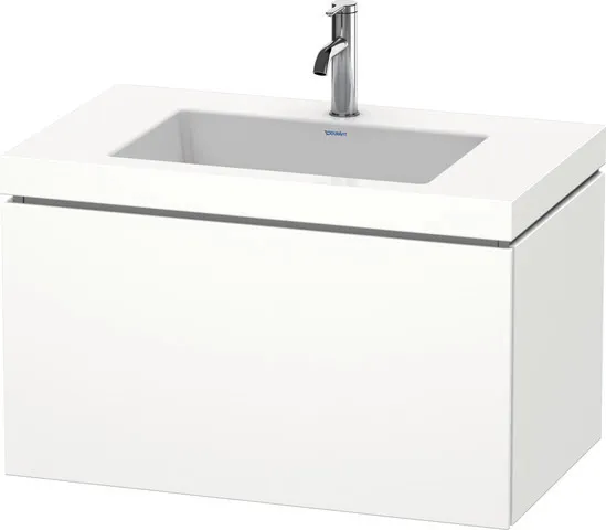 Duravit Möbelset c-shaped Set wandhängend wandhängend „L-Cube“ 80 × 50 × 48 cm Weiß Supermatt