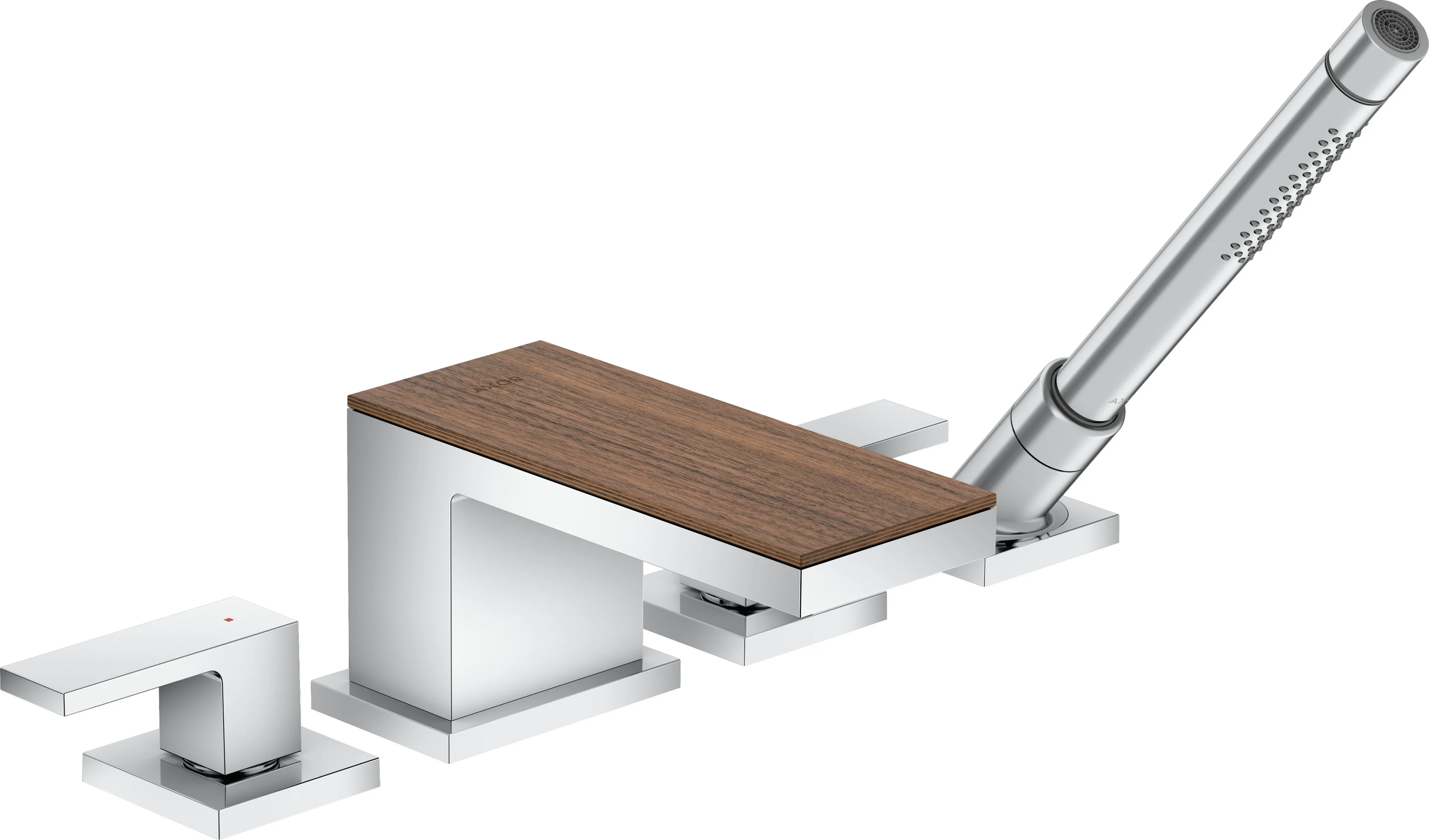 Hansgrohe AXOR MyEdition 4-Loch Wannenrandarmatur Chrom, Ausladung 151 mm, max. Durchfluss 22 l/min, Wannenrandmontage Hansgrohe AXOR MyEdition 4-Loch Wannenrandarmatur Chrom, Ausladung 151 mm, max. Durchfluss 22 l/min, Wannenrandmontage