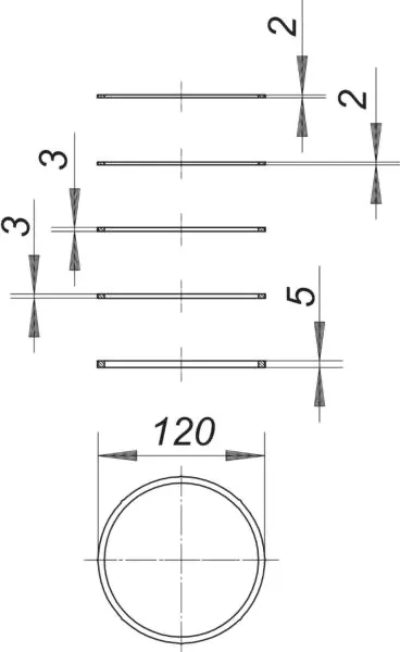 Tragrahmen-Set N, d: 120 mm Tragrahmen-Set N, d: 120 mm