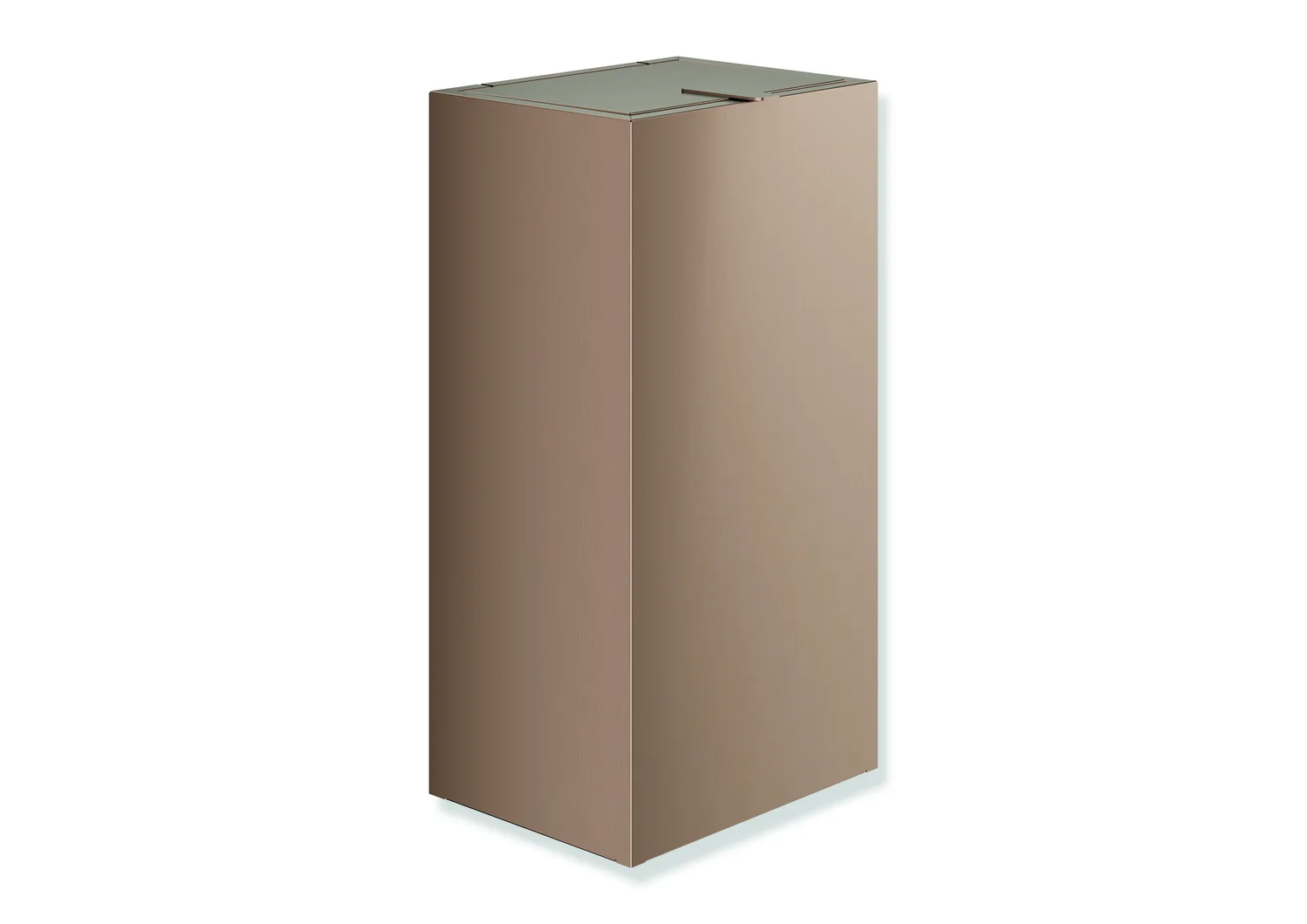 HEWI Papierabfallbehälter System 900, PVD beschichtet, Kupfer gebürstet, 25 Liter, 260 x 203 x 501 mm, wandmontierbar oder freistehend