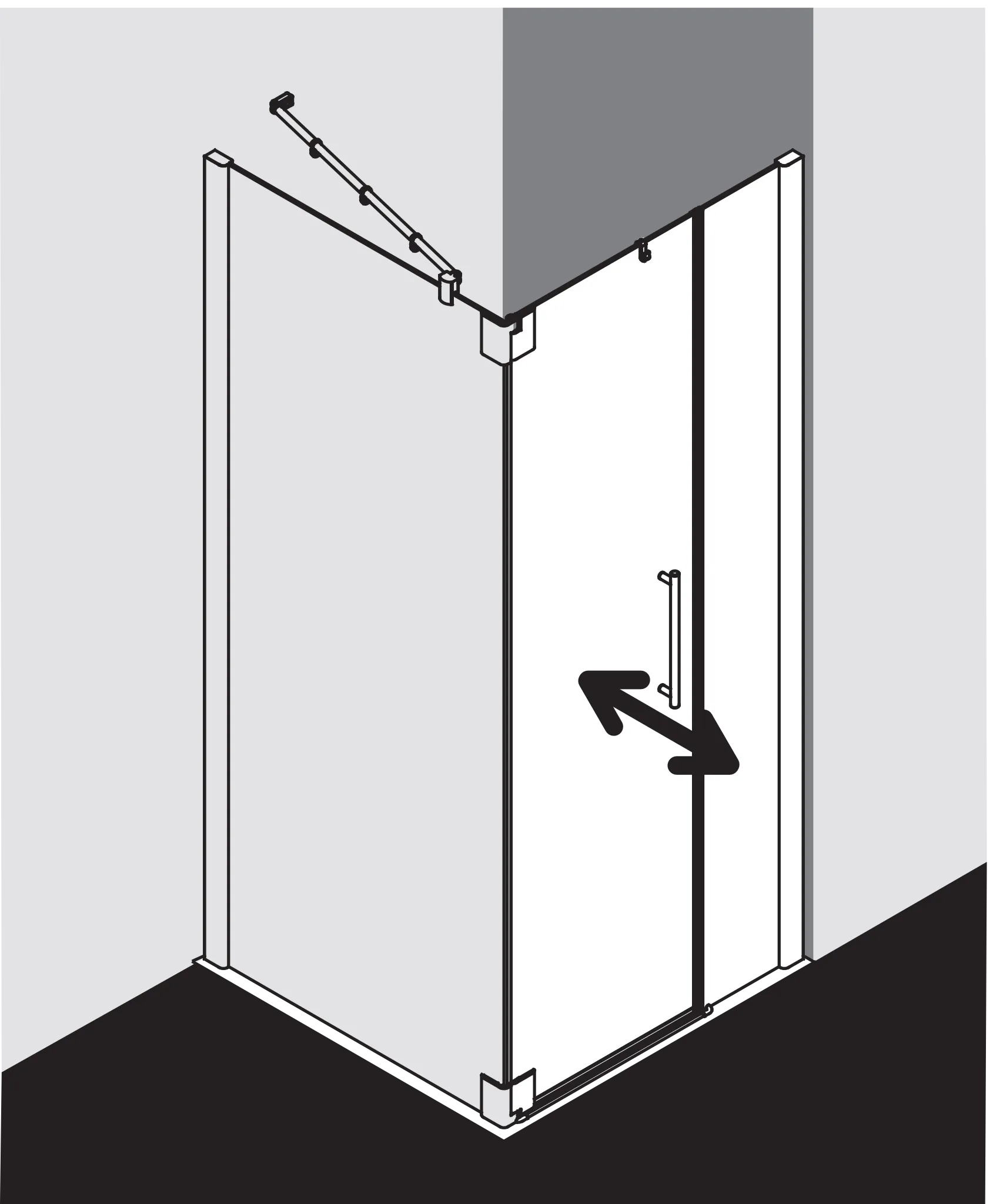 PASA XP PX1FR Pendeltür 1-flügelig und Festfeld rechts, für Ecke, Höhe 2000 mm, Wanneneinbaumaß 1010-1040 mm, Breitenverstellmaß 1000-1030 mm, Glasaußenkante 985-1015 mm, Farbe Silber Mattglanz, Glas ESG Klar PASA XP PX1FR Pendeltür 1-flügelig und Festfeld rechts, für Ecke, Höhe 2000 mm, Wanneneinbaumaß 1010-1040 mm, Breitenverstellmaß 1000-1030 mm, Glasaußenkante 985-1015 mm, Farbe Silber Mattglanz, Glas ESG Klar