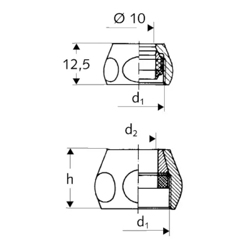 Quetschverschraubung - Komplett, Ø 10, DN 10 G 3/8 IG, chrom Quetschverschraubung - Komplett, Ø 10, DN 10 G 3/8 IG, chrom
