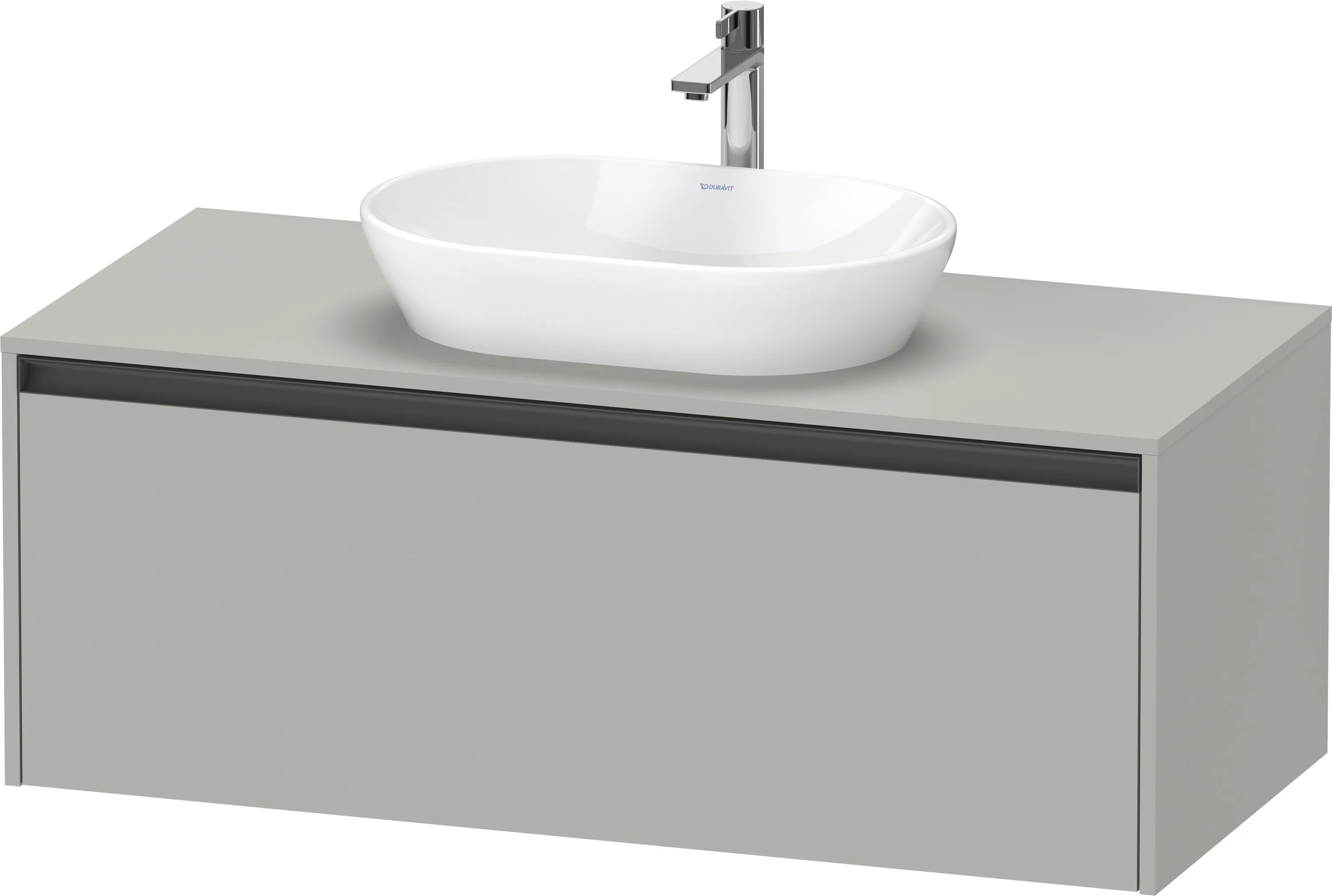 Duravit Waschtischunterschrank wandhängend „Ketho.2“ 120 × 45,9 × 55 cm in Betongrau Matt