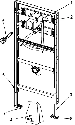 Urinalmodul TECEprofil mit TECE-Spülergehäuse Urinalmodul TECEprofil mit TECE-Spülergehäuse