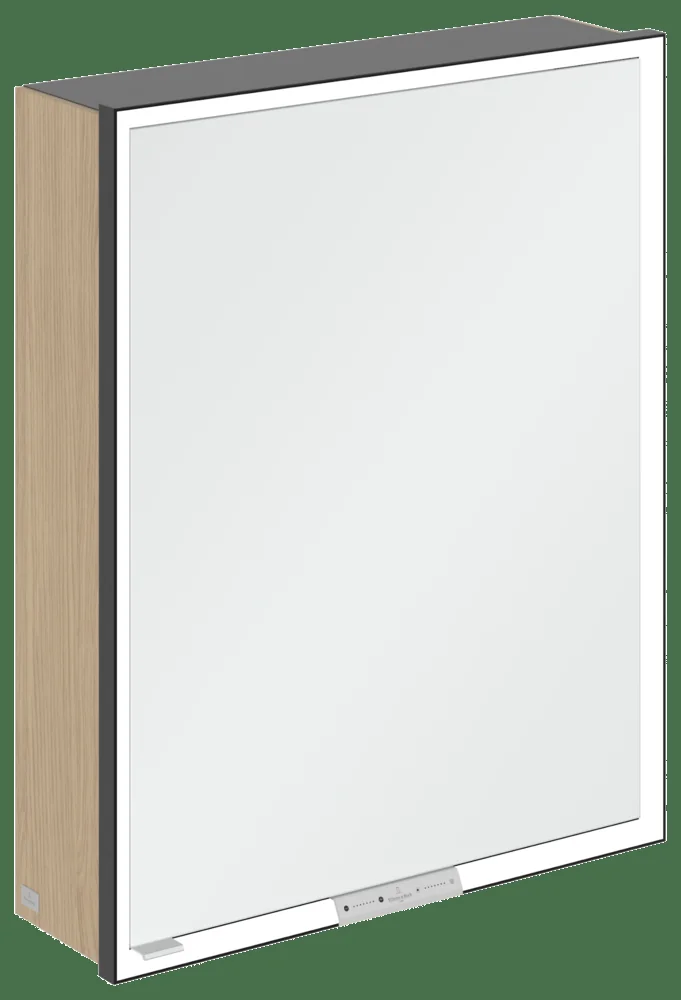 Villeroy & Boch Aufputz-Spiegelschrank My View+ B4816R, 600 x 750 x 168 mm, mit LED-Beleuchtung, Nordic Oak Villeroy & Boch Aufputz-Spiegelschrank My View+ B4816R, 600 x 750 x 168 mm, mit LED-Beleuchtung, Nordic Oak
