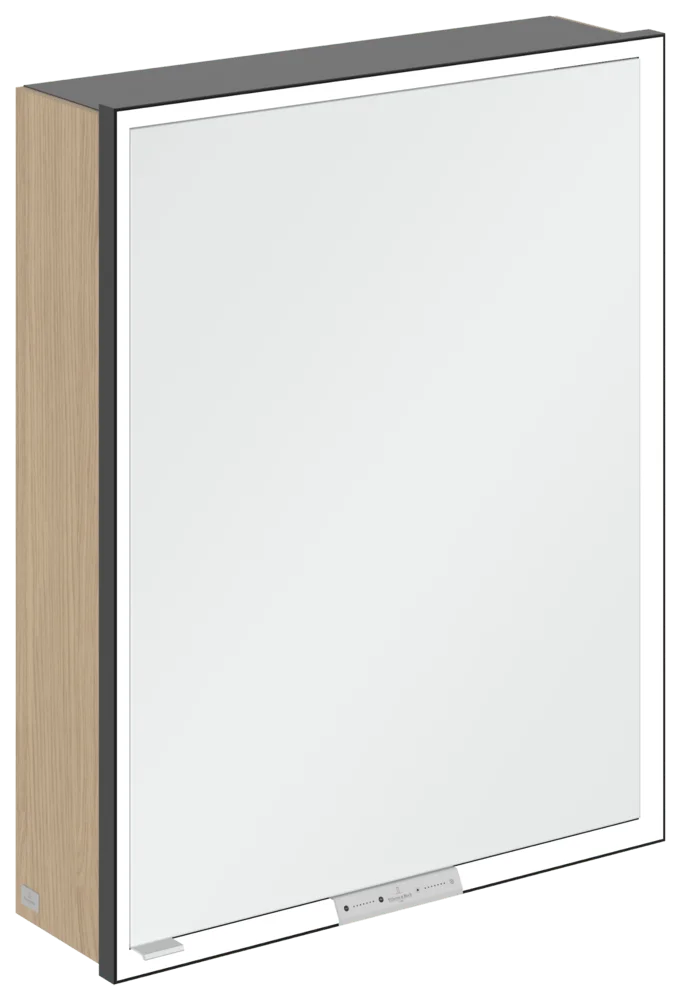 Villeroy & Boch Aufputz-Spiegelschrank My View+ B4816R, 600 x 750 x 168 mm, mit LED-Beleuchtung, Nordic Oak Villeroy & Boch Aufputz-Spiegelschrank My View+ B4816R, 600 x 750 x 168 mm, mit LED-Beleuchtung, Nordic Oak