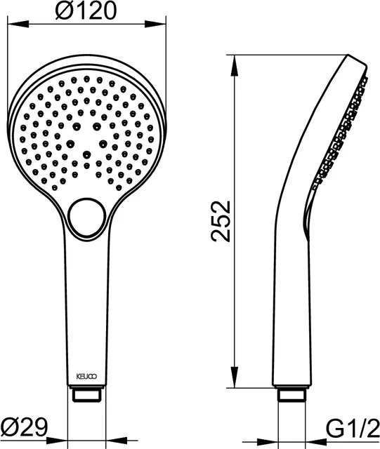 IXMO 59580010300 Handbrause mit 3-Strahlarten verchromt