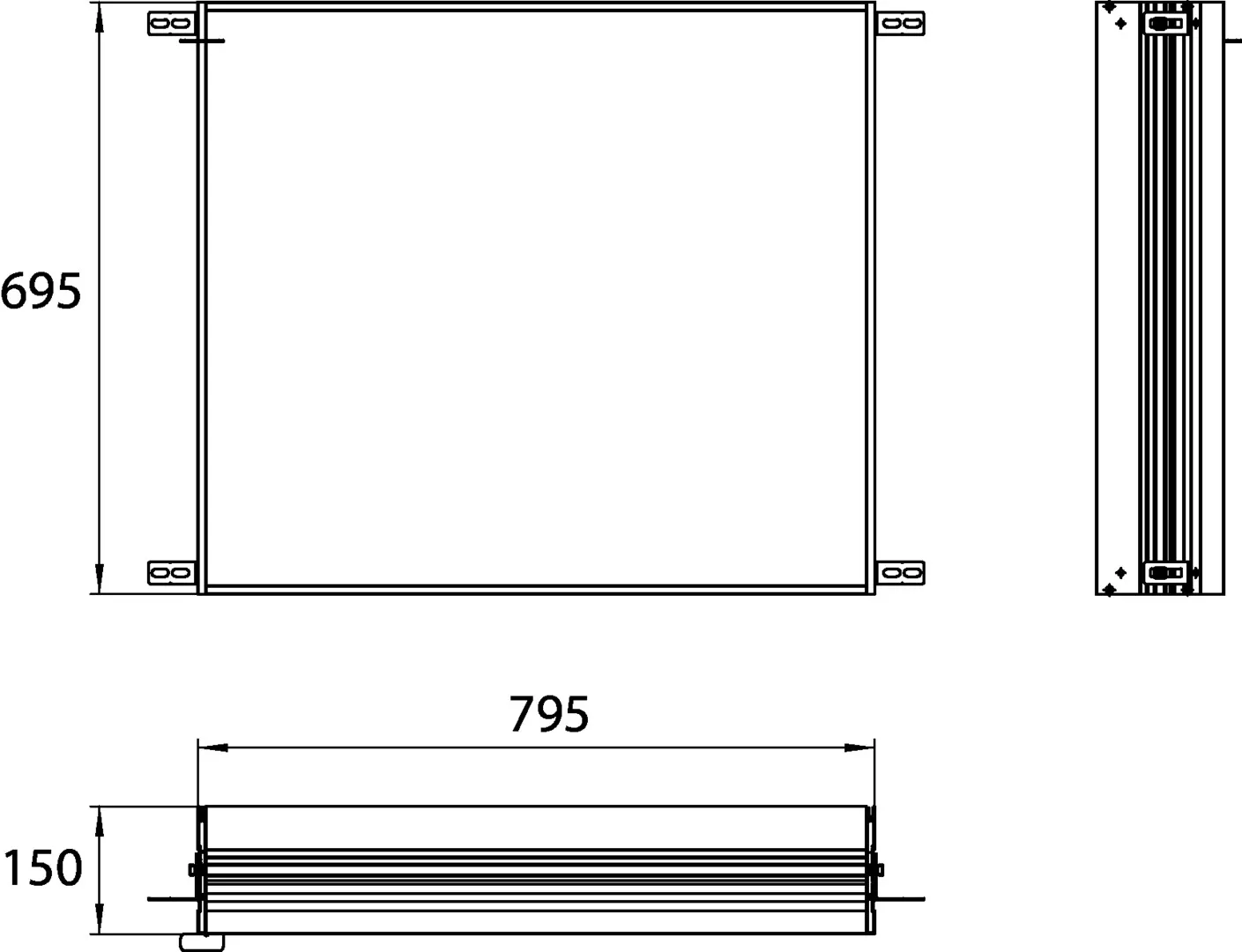 emco Einbaurahmen für Spiegelschrank „evo“ 795 × 695 × 150 mm emco Einbaurahmen für Spiegelschrank „evo“ 795 × 695 × 150 mm